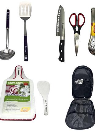 Набір туристичного посуду для кемпінгу та пікніка 7 предметів