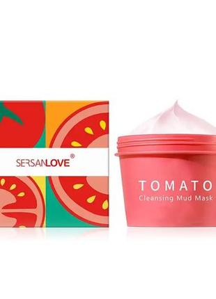 Очищающая грязевая маска для лица с экстрактом томата 
sersanlove tomato cleansing mud mask, 100 г1 фото