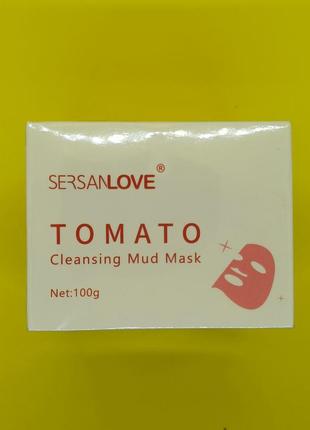 Очищающая грязевая маска для лица с экстрактом томата 
sersanlove tomato cleansing mud mask, 100 г4 фото