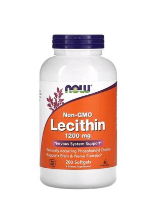 Now foods лецитин 1200 мг — 200 капсул/сша2 фото