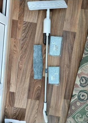 Швабра с распылителем и три сменными насадками optima cleaning