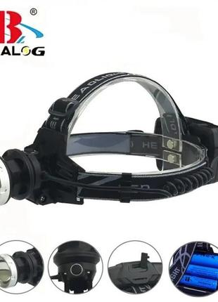 Налобний акумуляторний ліхтар bailong bl 8070 p50, ліхтар на голову для туризму та риболовлі