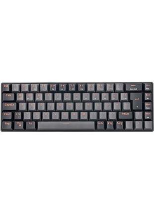 Беспроводная механическая игровая клавиатура teamwolf 69 qwertz с немецкой раскладкой, синие переключатели,