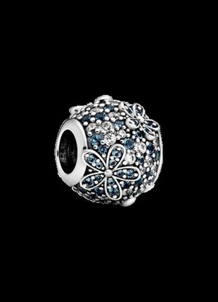 Срібна намистина pandora  "сині маргаритки" 798797c01