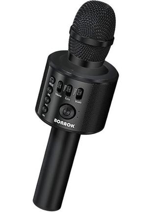 Беспроводной bluetooth микрофон-караоке bonaok q37 black