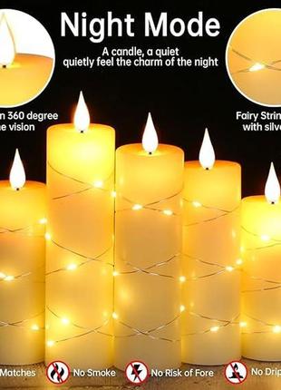 Уценка! светодиодные свечи da by, свечи на батарейках, со встроенными гирляндами, 5...