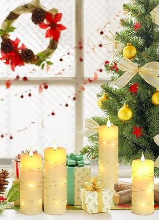 Уценка! светодиодные свечи da by, свечи на батарейках, со встроенными гирляндами, 5...