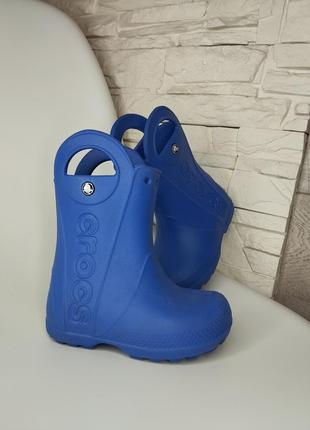 Оригінальні дитячі гумові чоботи crocs jibbitz handle it rain boot