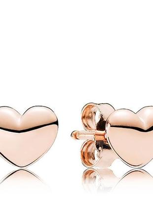 Серебряные серьги  в позолоте rose