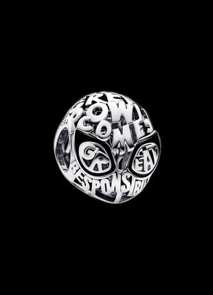 Срібна намистина pandora  "маска людини-павука" 792351c01