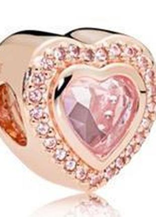 Срібна намистина pandora  в позолоті   797608cz-2