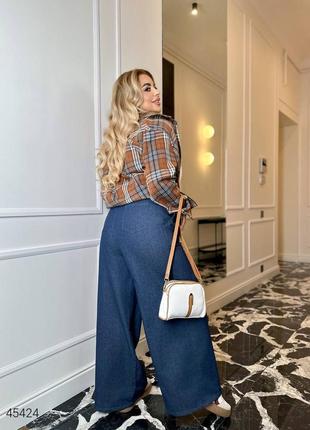 Стильные базовые джинсы палаццо размеры от 50 до 60