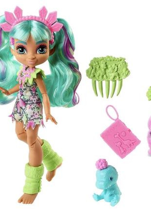 Cave club rockelle  лялька печерний клуб рокелль з пасмом і вихованець тедді-рекс