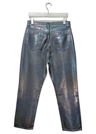 Трендовые брюки джинсы прямые, с напылением.3 фото