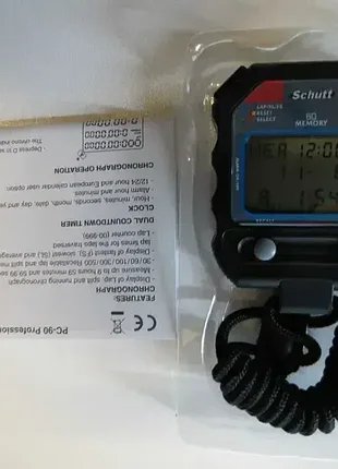 Профессиональный секундомер stoptec stopwatch schütt pc-90 (60 memory) германия