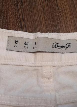 Белоснежные джинсовые шорты р 12 (40)5 фото