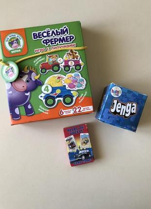 Лот іграшок розвивашок набір ігор веселий фермер дженга знайди пару