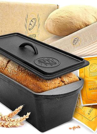 Форма для випікання хліба krustenzauber з кришкою, міцна чавунна форма для випікання