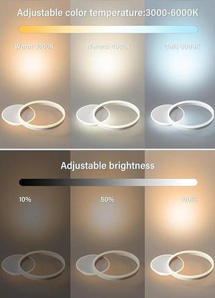 Люстра потолочная led с пультом 36 вт, светодиодный потолочный светильник с...