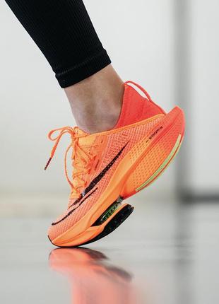 Найк аір зум оранжеві чоловічі/ жіночі nike air zoomx alphafly orange1 фото