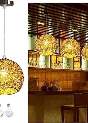 Bravsekai подвесной светильник  в ретро стили метал золото
