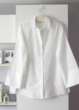 Стильная кремовая рубашка с широкими манжетами от topshop