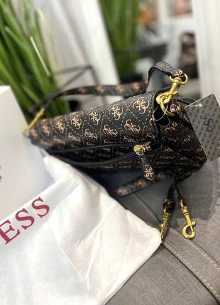 828831👑сумочка guess в искусственной коже шоколад качество люкс