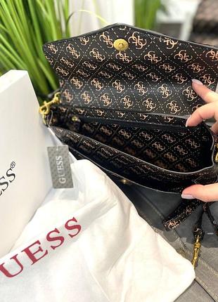 828831👑сумочка guess в искусственной коже шоколад качество люкс