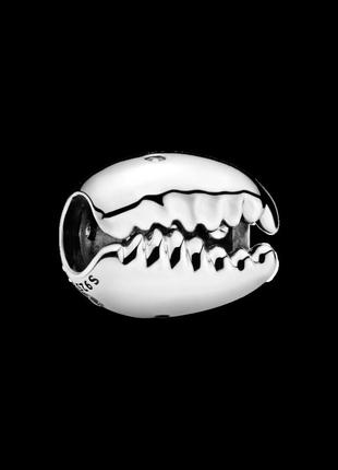 Серебряный шарм pandora  "ракушка "зерно кофе" 798131cz