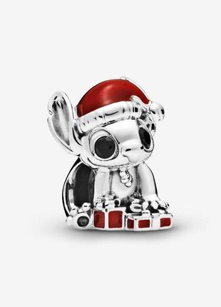 Серебряный шарм pandora  "рождественский стич" 798452с01