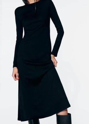 Платье zara в рубчик
