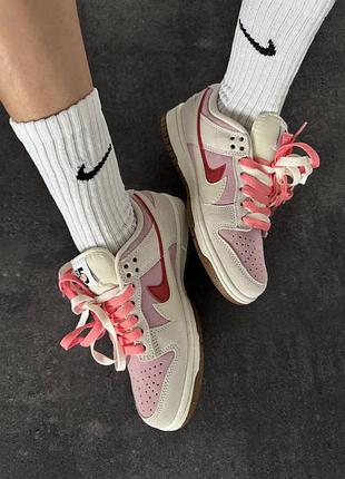 Кроссовки nike sb dunk ́85 double swosh pink rabbit