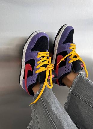 Кроссовки nike sb dunk purple / pink / yellow3 фото