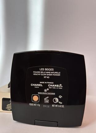 Chanel les beiges healthy glow sheer powder прозрачная пудра для сияющей кожи #407 фото