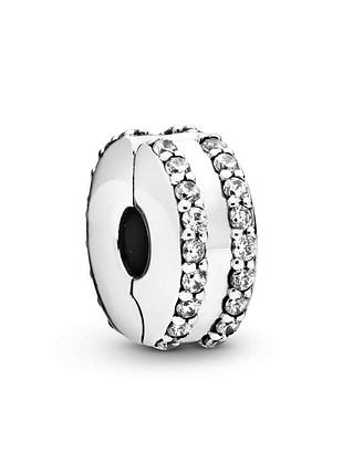Срібна  намистина -кліпсу для браслетів pandora пові 79842c01