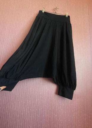 Дизайнерські стильні штани спідниця з мотнею заниженим кроковим швом в стилі rundholz від mija t.rosa3 фото
