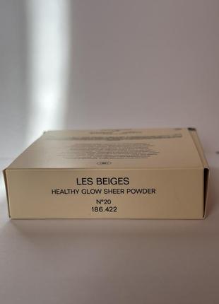 chanel pattern les beiges healthy glow sheer powder прозрачная пудра для сияющей кожи #205 фото