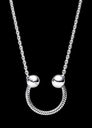 Серебряный колье pandora u-образной формы