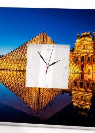 Креативний годинник "лувр. париж" незвичайний декор для спальні, подарунок прикраса будинку, офісу