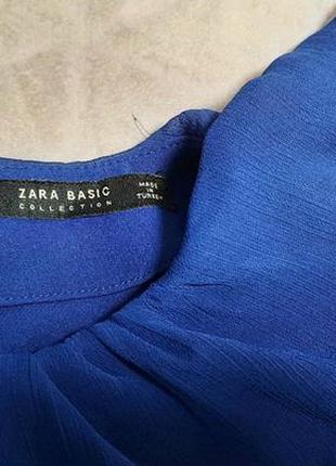 Праздничное платье насыщено синего цвета zara, l4 фото