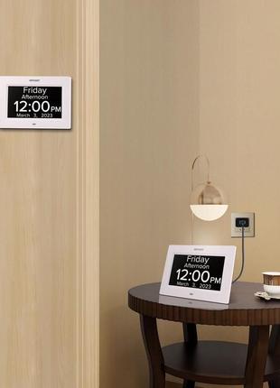 Цифровые календарные будильники для пожилых людей, 7-дюймовые часы для людей с...