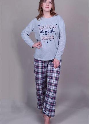 Пижамки из мягкой байечки, турецкая фирма asma,размеры s,m,l,xl, 2xl