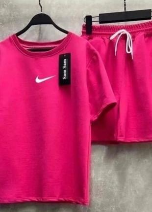 Летний повседневный костюм футболка с шортами в расцветках рр 42-56