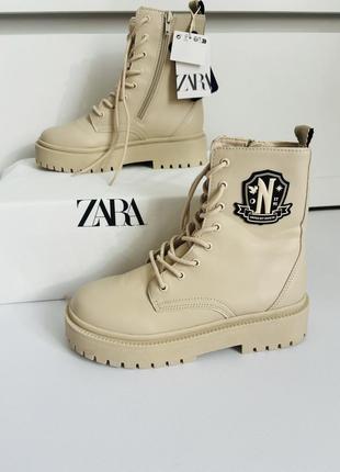 Демисезонные ботинки для девочки ф. zara р. 36