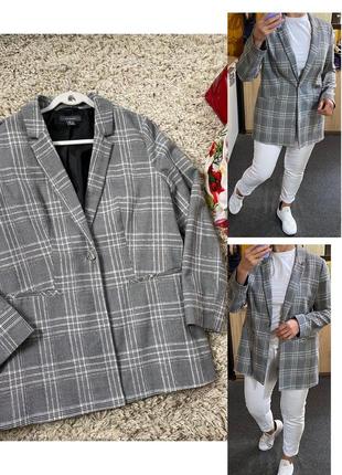 Актуальний удлиненный пиджак в клетку,primark,p.12-14