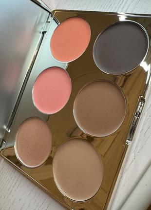 Палетка кремових продуктів iconic london multi-use cream blush, bronze & highlight cream palette