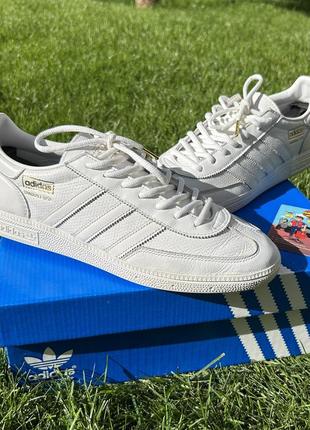 Чоловічі шкіряні кросівки кеди ghost adidas handball spezial samba gazelle