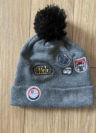 Набор шапка и шарф star wars для мальчика, размер 4-10 лет.2 фото
