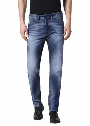 Стильні брендові джинси diesel buster 084gr regular slim tapered blue denim jeans