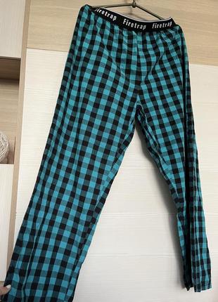 Штани клітинка бавовна домашній одяг унісекс firetrap